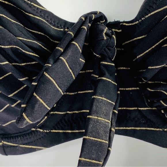 NWT 36D bikini top, black and gold, size 12, would fit a 34D or a 36D - Picture 4 of 6